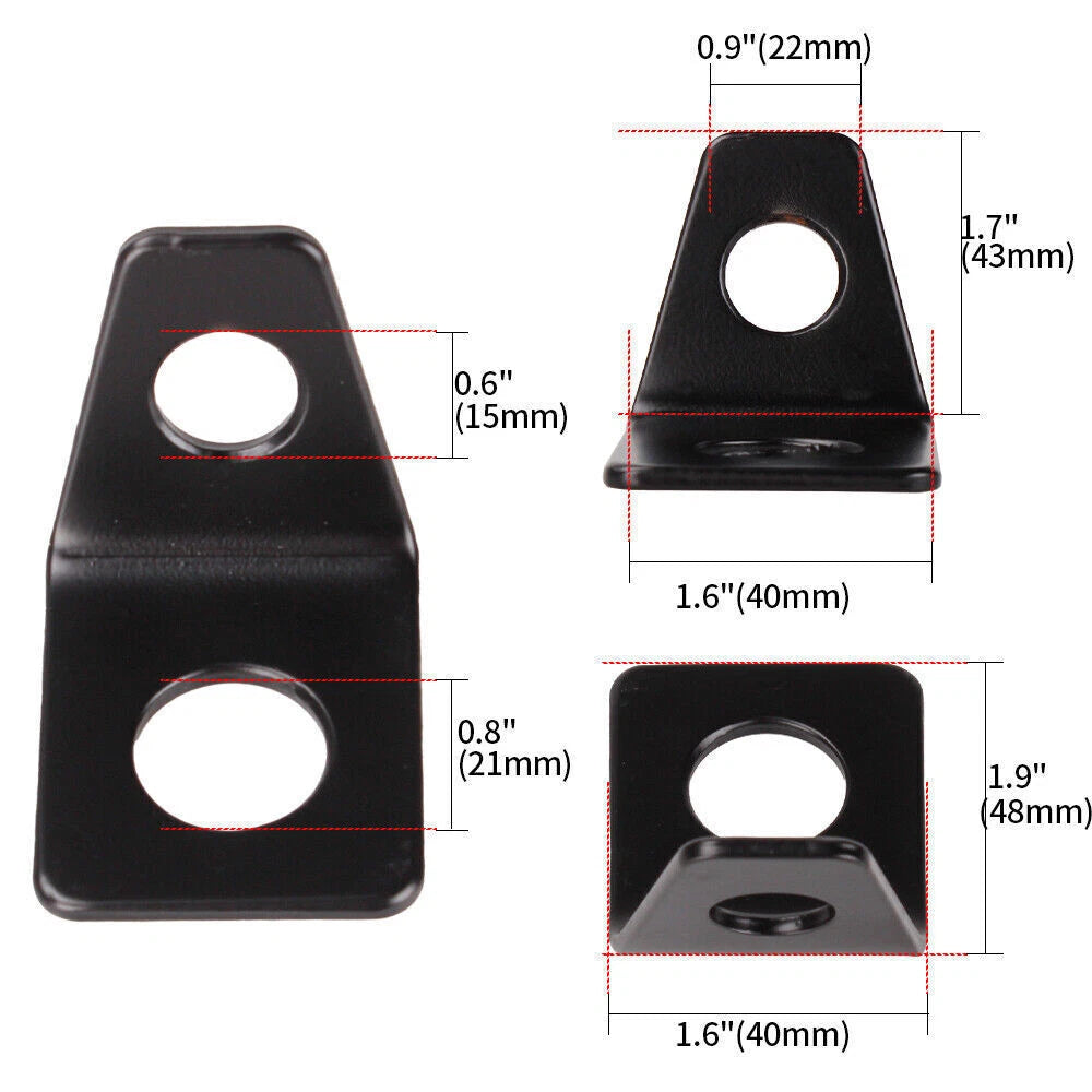 Set of 8 Seat L-Bracket Hardware Kit for Belt Mounting