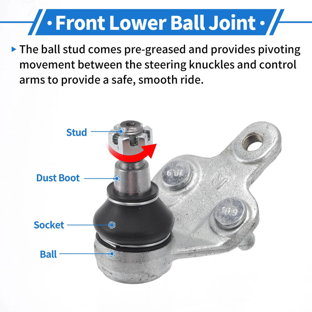 2X Front Lower Ball Joints for Toyota Camry (2002–2006) No.K90346/K90347