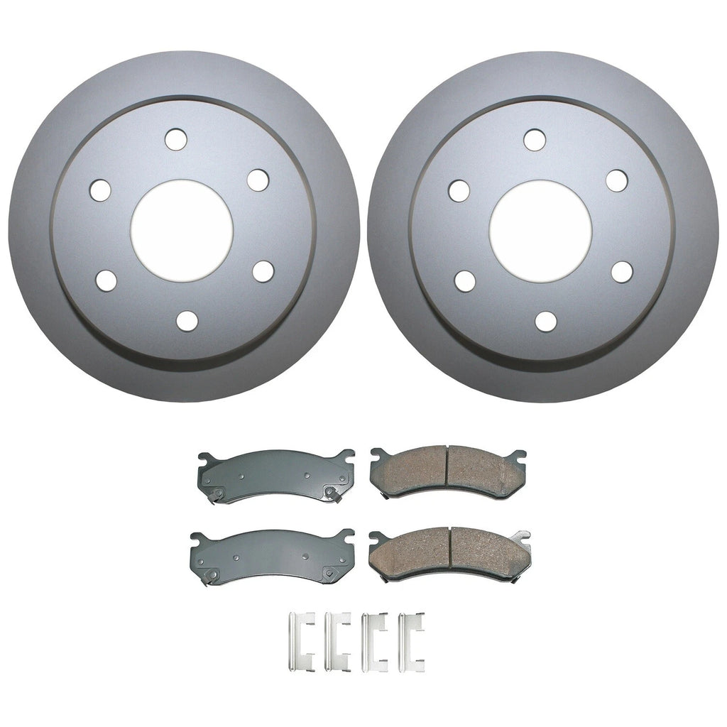 Rear Brake Kit 325mm Disc Rotors & Akebono ProACT Pads for Chevrolet GMC