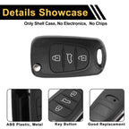3 Button Key Fob Shell Case for Kia Rio (2011) - Black