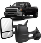 Set of 2 Manual Towing Mirrors for Chevy GMC Silverado Sierra (2008–2013)