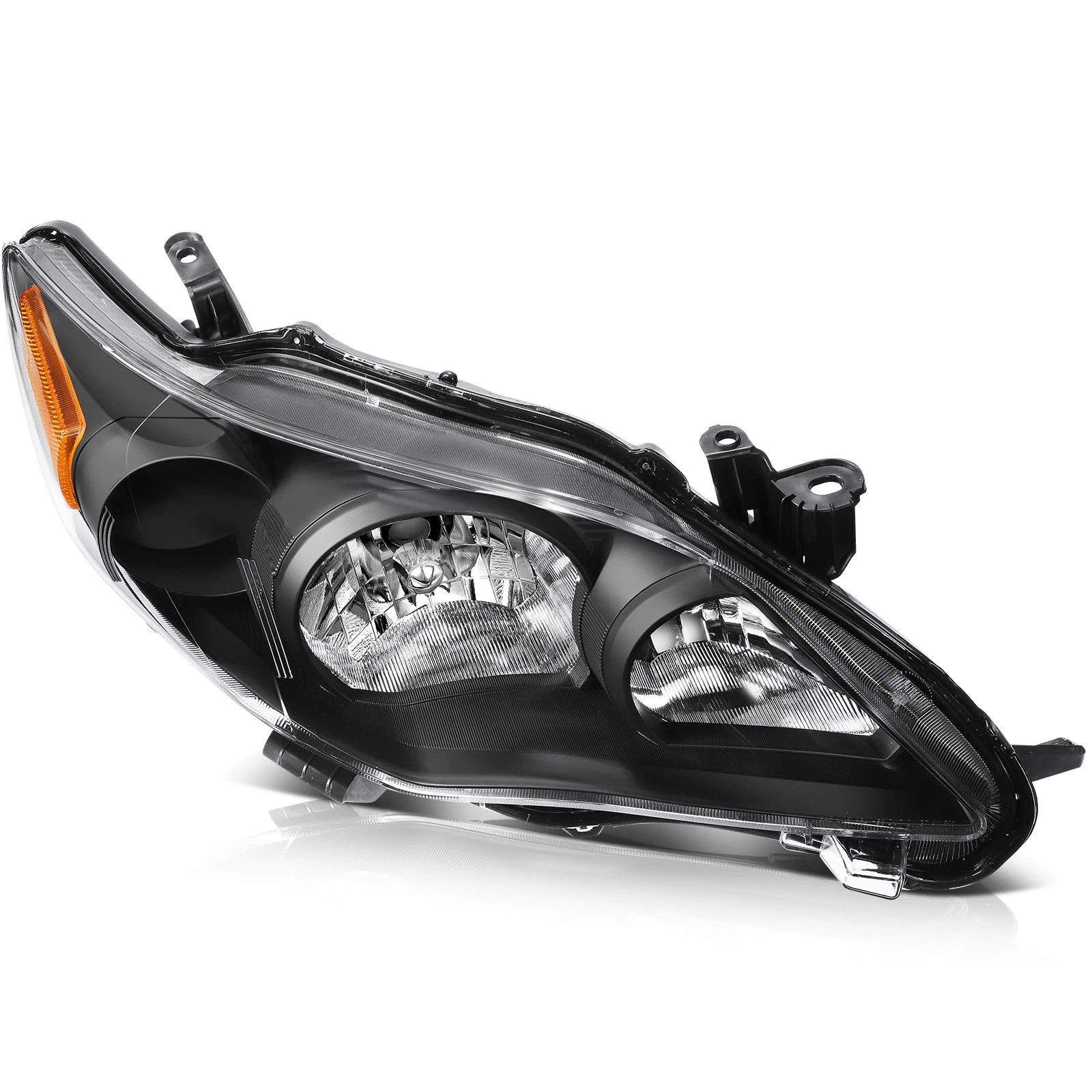 2X Headlight Assembly for Toyota Corolla (2011–2013) - Black
