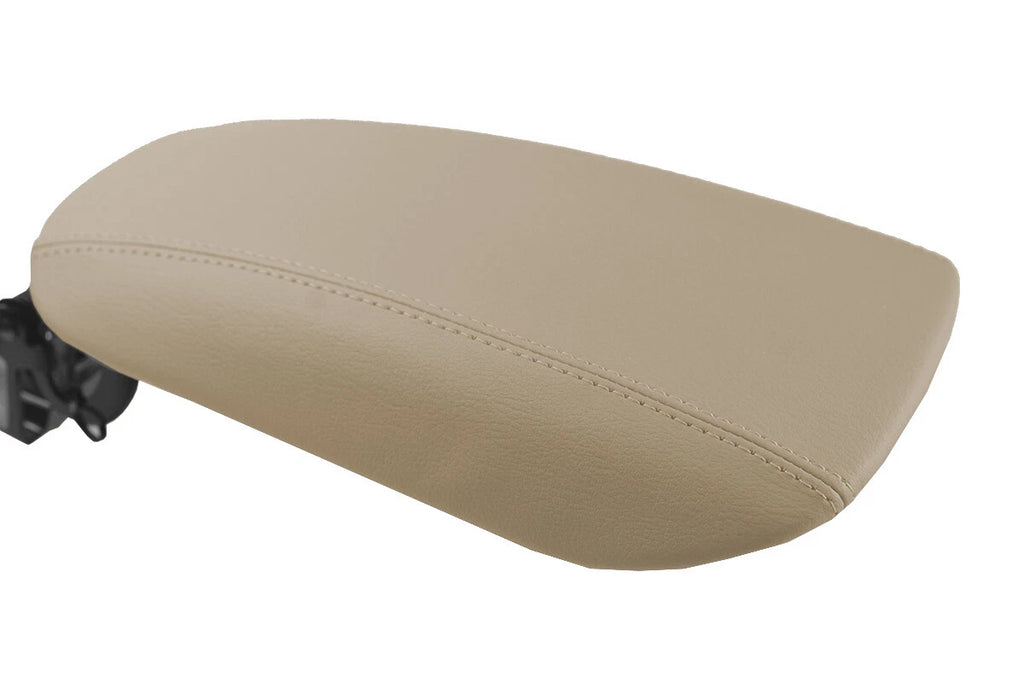 Leather Console Lid Pull Over Cover for Ford Fusion (2013–2020) Beige