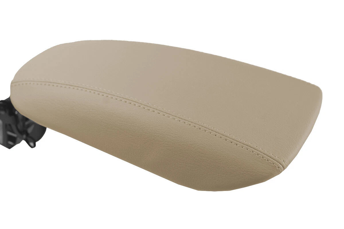 Leather Console Lid Pull Over Cover for Ford Fusion (2013–2020) Beige