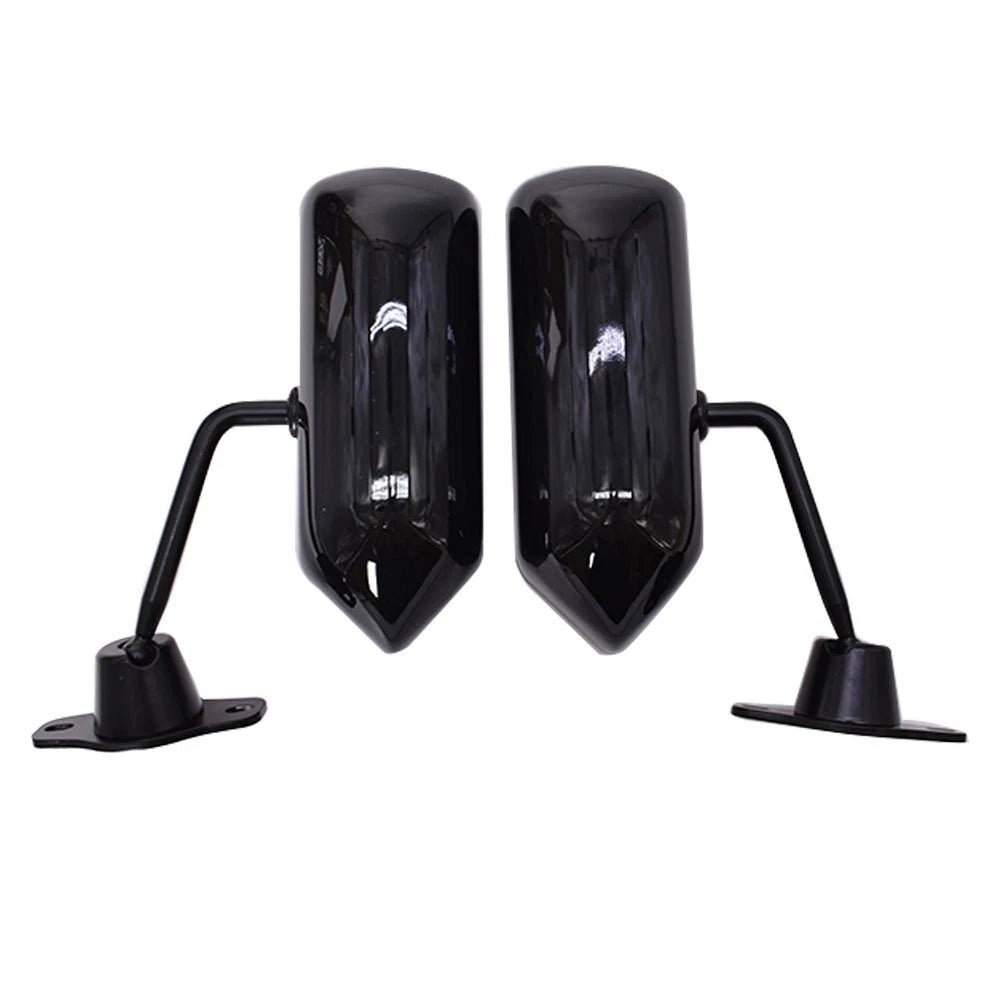 Set of 2 Side Mirrors for Universal F1 Style Glossy Black (RH/LH)