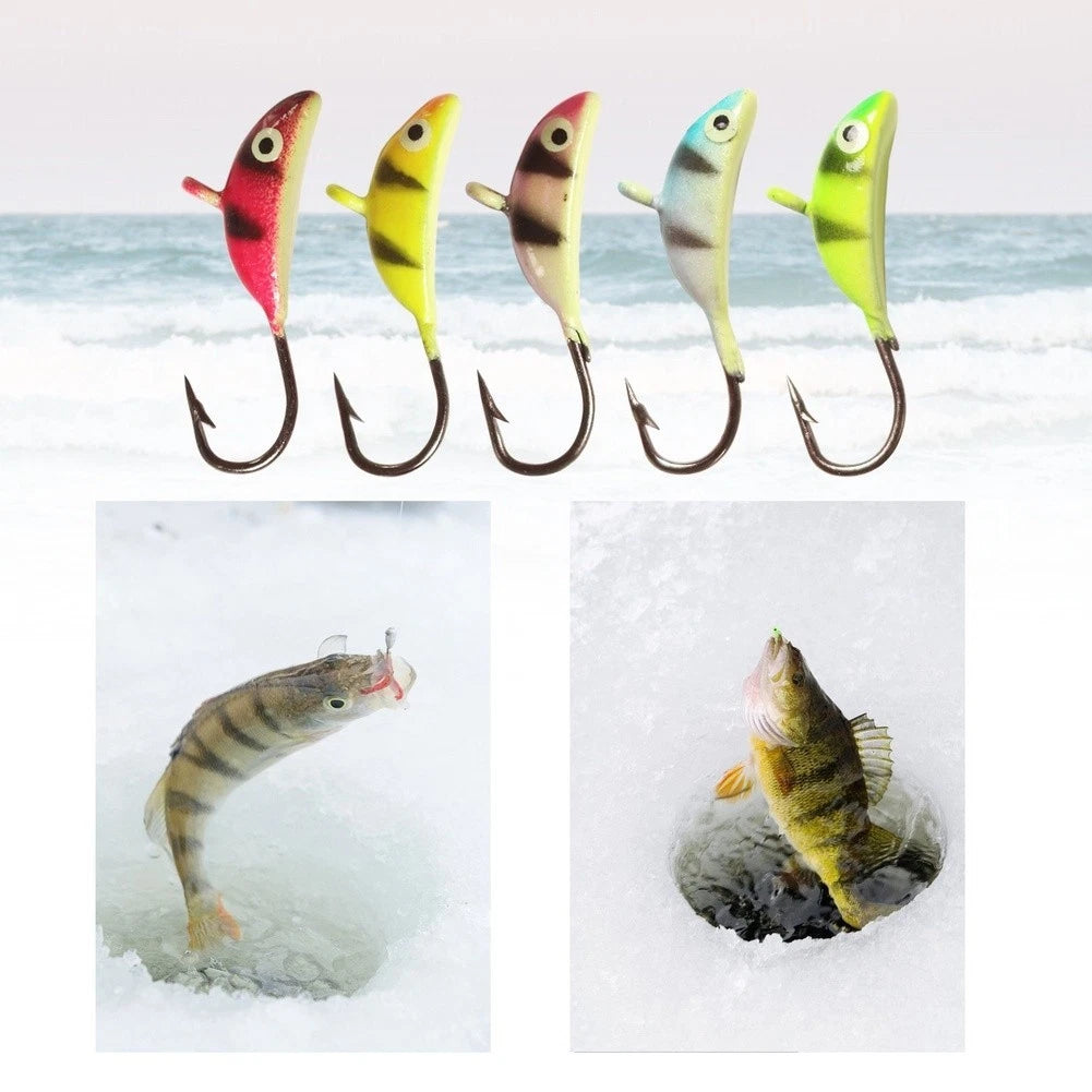 Fishing Lures Set of 4 Weighted Head Hook Ultra-Light Design