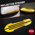 Reflective Safety Side Mirror Cap Film Stickers for Universal Fit (2X)