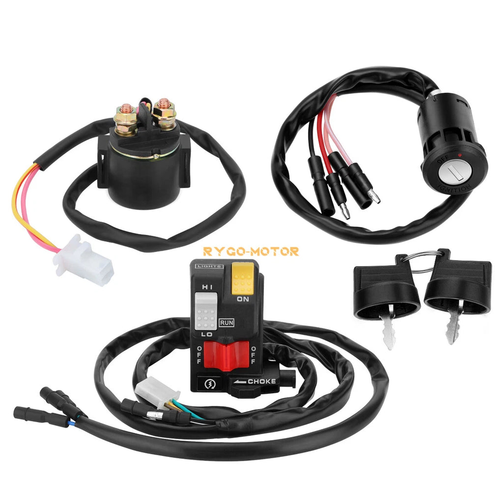 Handlebar Switch & Key Starter Relay Kit for Honda FourTrax 300 TRX300 (1990–1995)
