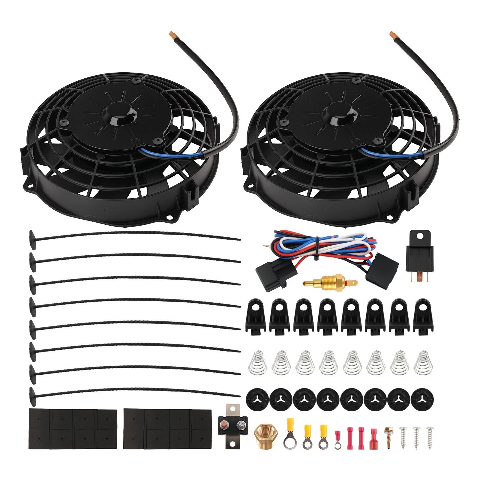 7" Electric System Kit for Universal Car 800CFM 2900RPM Temperature Switch