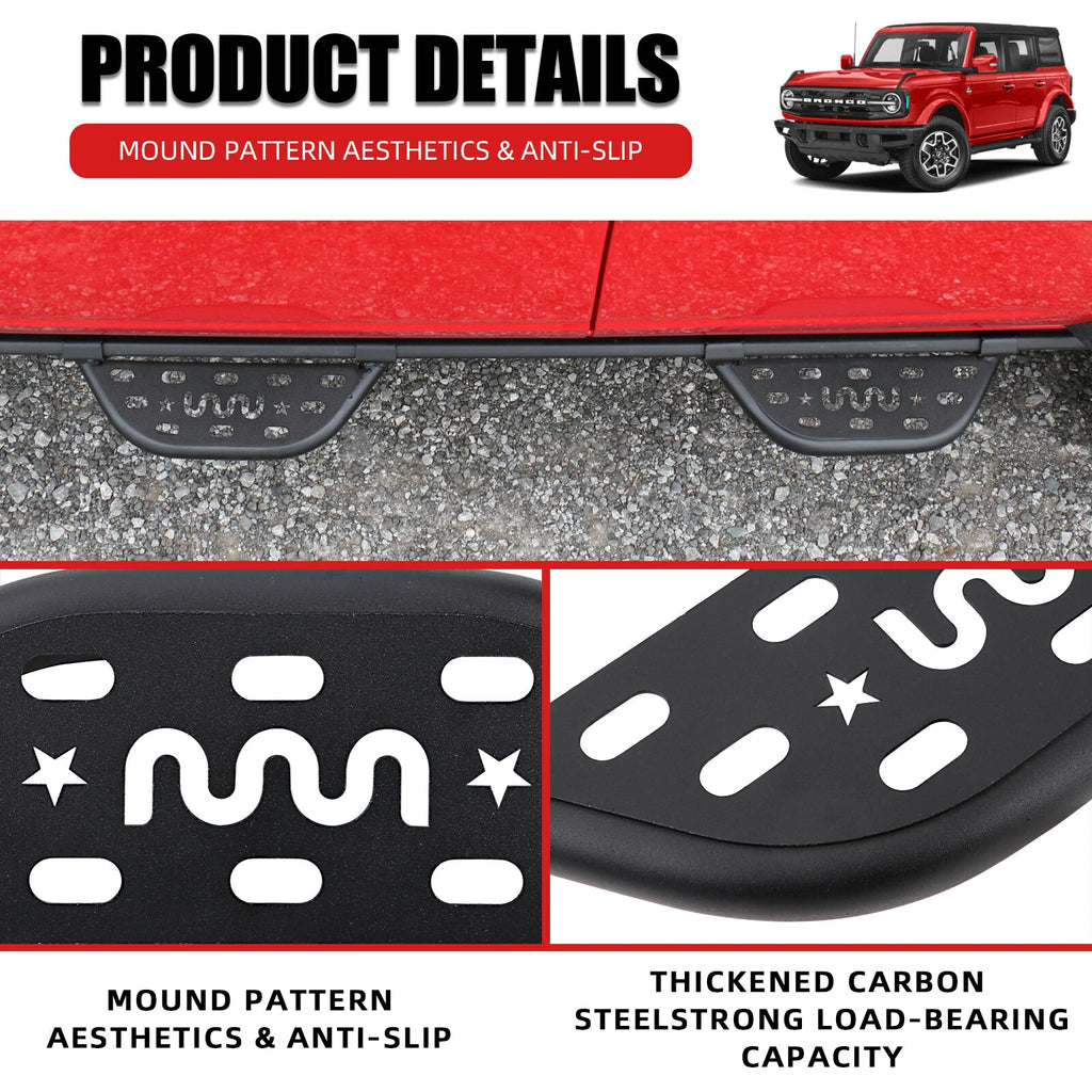 Running Board Side Steps Nerf Bars for Ford Bronco (2021–2023)