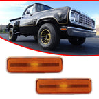 Set of 2 Side Marker Lights for Dodge Pickup Chrysler Plymouth Front Amber