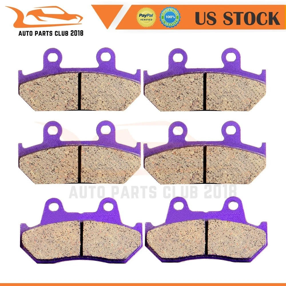 Front & Rear Carbon Fiber Brake Pads for Honda GL1500I Interstate (1993)