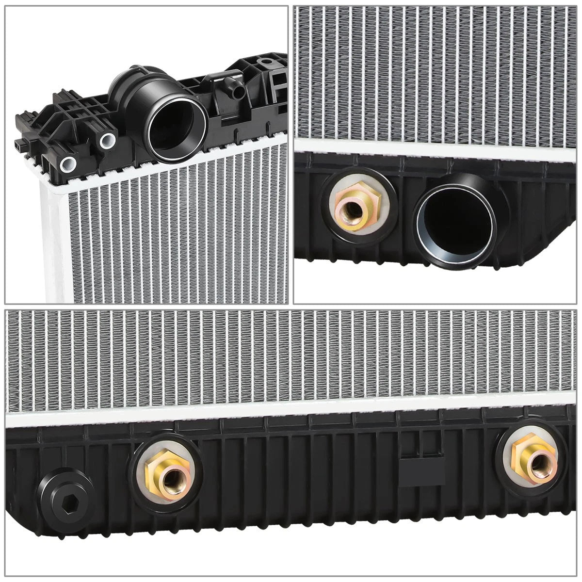 2X Aluminum Core Radiator for Mack CHU CV CHN GU5 GU4/Volvo VHD (2006–2014)