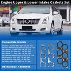 Set of 2 Engine Upper & Lower Intake Gaskets for Buick LaCrosse (2005–2008)