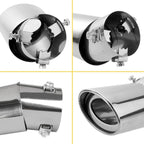 Exhaust Tip Pipe for Universal Fit (Clamp-On, 2.5" Diameter)