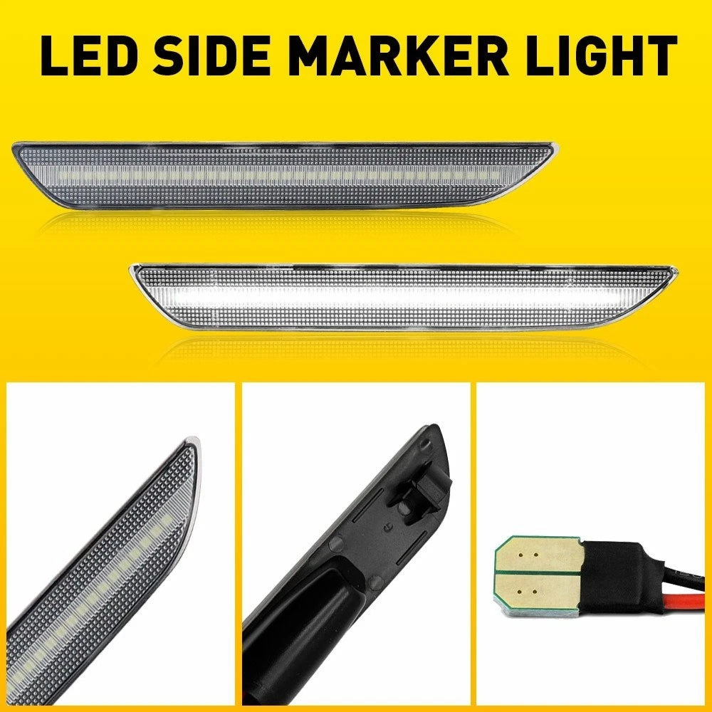 LED White Side Marker Light for Ford Mustang Shelby GT350 GT500 (2015–2021)