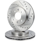 Front Drilled Slotted Brake Rotors for Honda Civic (1997–2001) Acura Integra