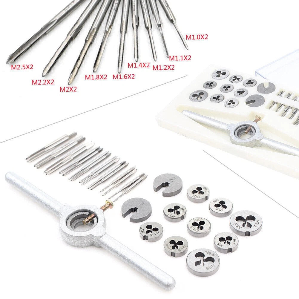 30 x Mini Tap & Die Wrench Set for M1 M1.1 M1.2 M1.4 M1.6 M1.8 M2 M2.2 M2.5