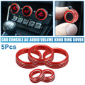 Set of 5 AC Audio Volume Knob Covers for Subaru BRZ GR86 (2022) Red