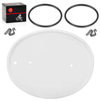 Front Side White Number Plate with Clips & Bands for Honda Z50R (1979–1987)