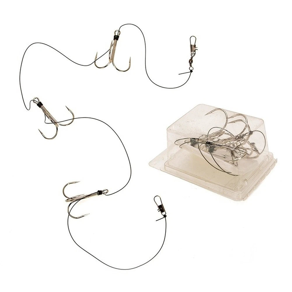 Treble Hook Rig for Angling Gear (Triple-pointed Design)