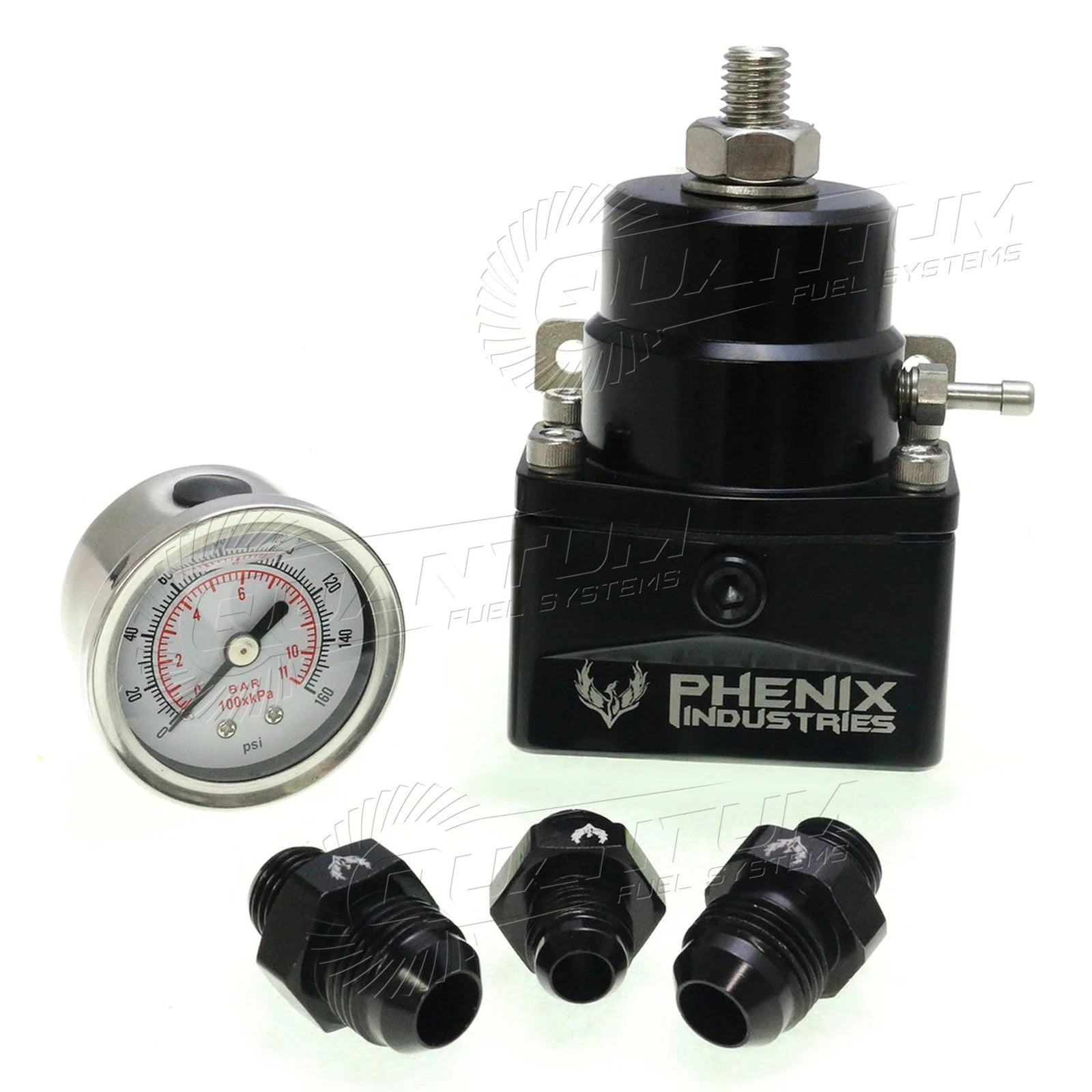 Adjustable Fuel Pressure Regulator with Gauge for Phenix F70206-3