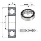 Deep Groove Ball Bearing 6905DDU for Scooter Skateboard Wheel (P0 25x42x9mm)