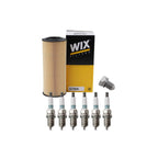 Wix Engine Oil Filter & Denso 6 Iridium Spark Plugs for Audi A4 Quattro (2005–2009)