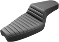 SADDLEMEN Step-Up Seat for Harley Davidson XL (2004–2023) - Tuck-n-Roll Black
