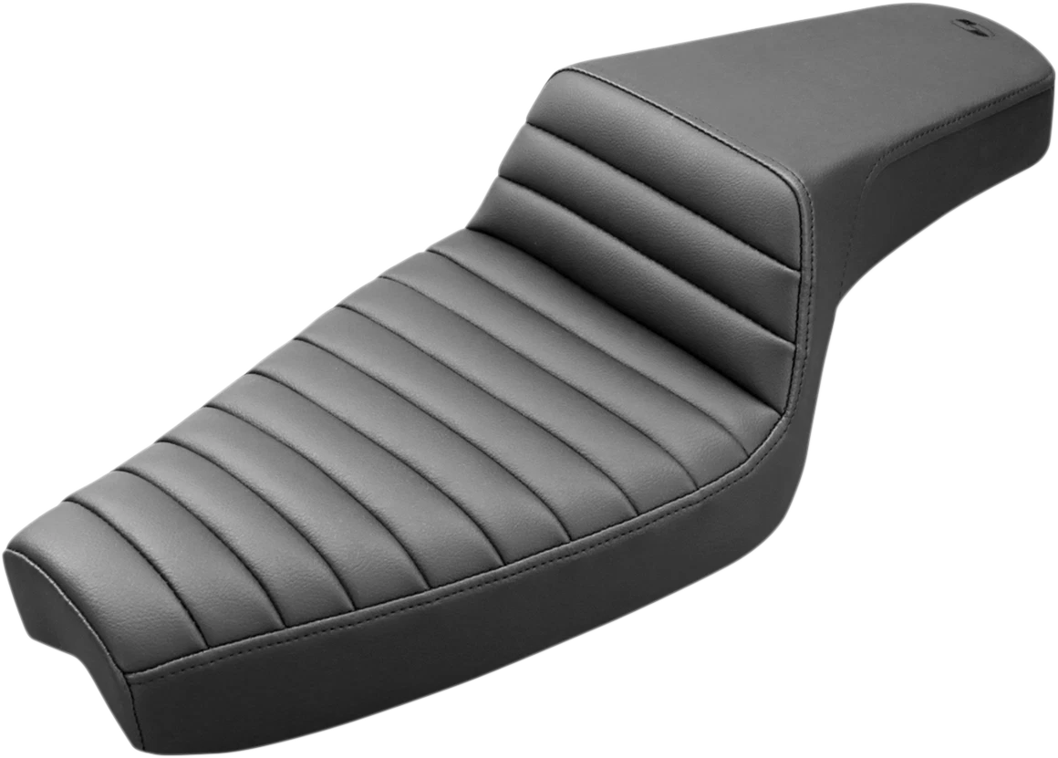 SADDLEMEN Step-Up Seat for Harley Davidson XL (2004–2023) - Tuck-n-Roll Black
