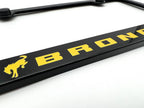 License Plate Frame Black Plastic with Emblem for Ford Bronco (2021–2025)