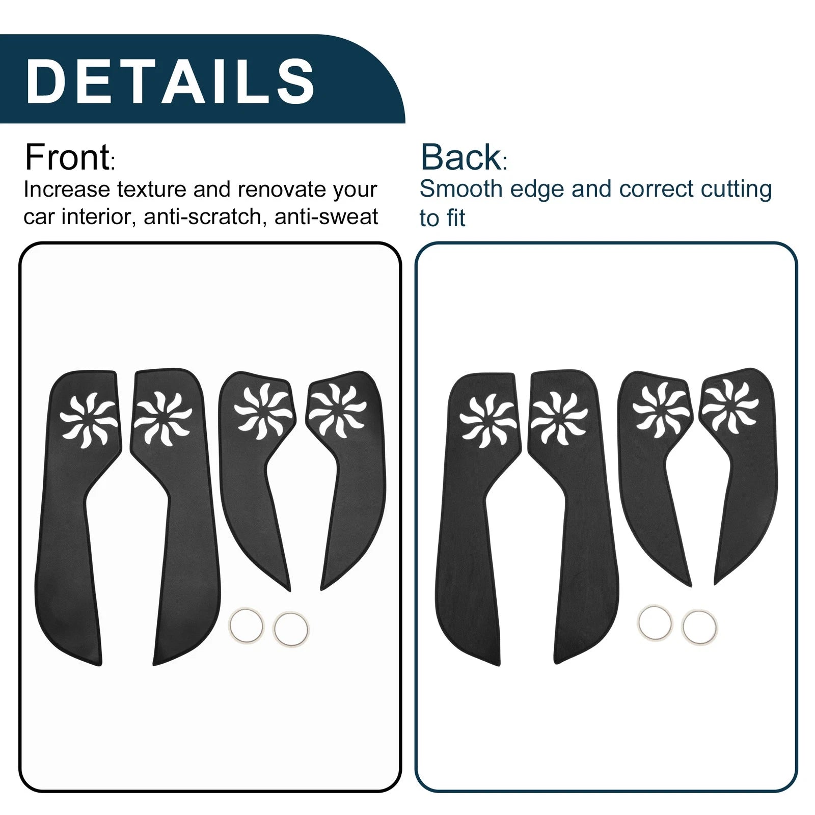 Set of 1 Car Door Leather Anti Kick Pad Sticker for Audi A3 (2021–2024)