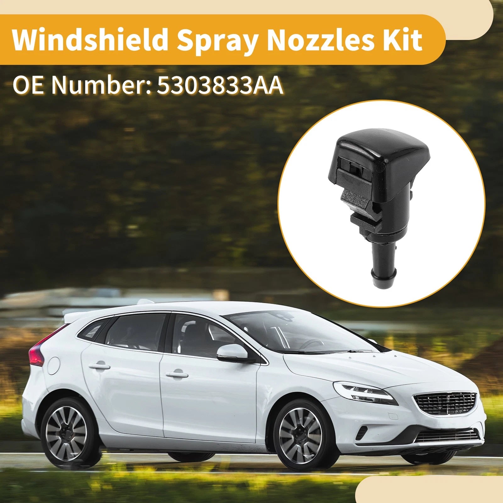 Windshield Washer Nozzle Kit for Chrysler 300 (2006–2010) No. 5303833AA