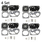 Set of 4 Carburetor Rebuild Kits for ZAMA RB-168 C1M-W44 Poulan PP330 PP335