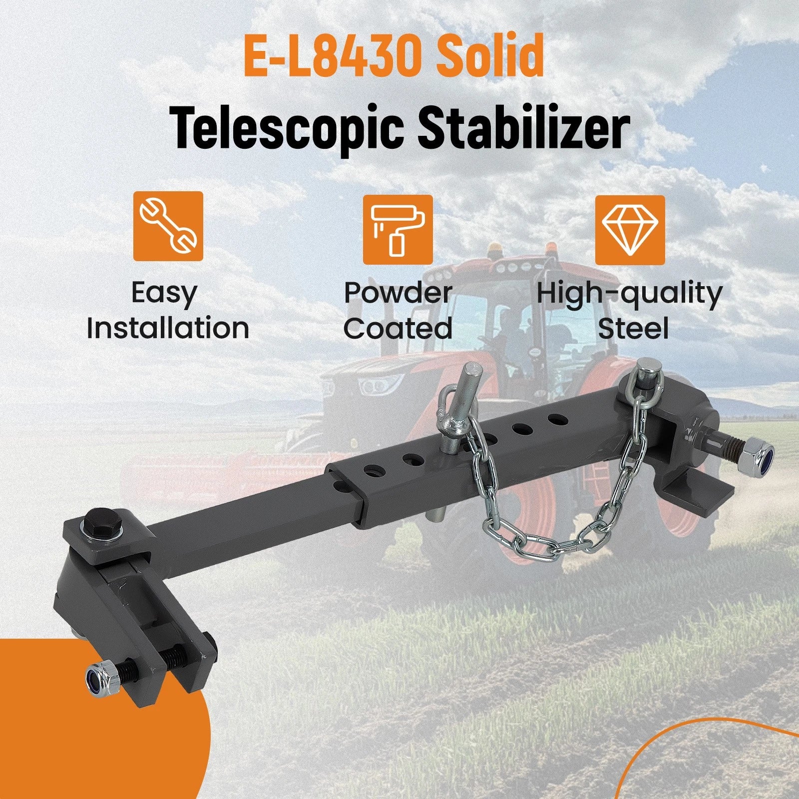 Solid Telescopic Stabilizer for Kubota Tractor L3000 L2800 L3700SU L3901 L4701