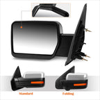 Chrome Manual Foldable Right Side View Mirror for Ford F150 (2004–2014)