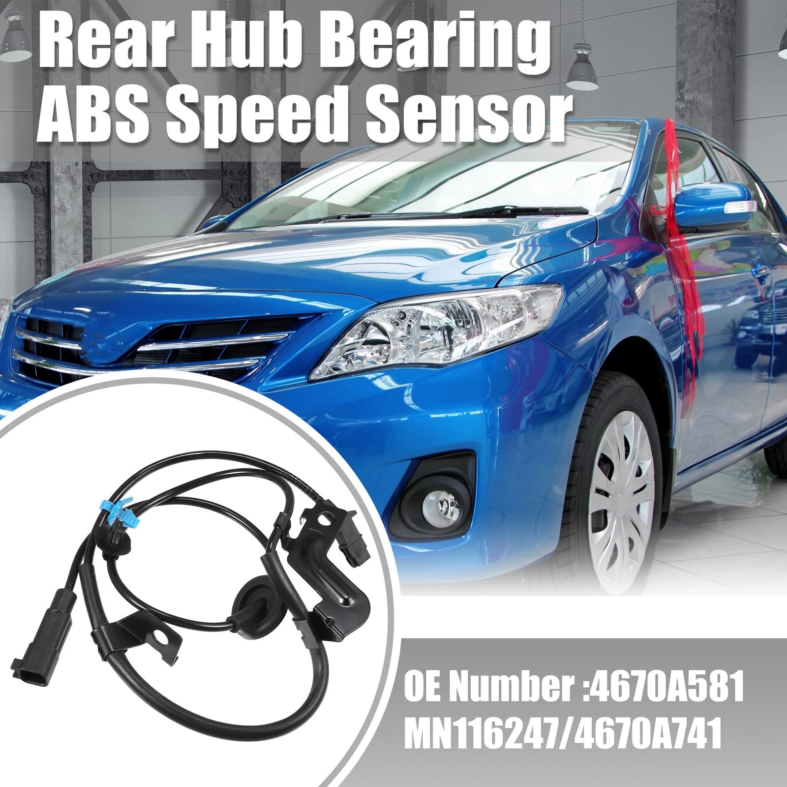 Rear Left ABS Sensor for Mitsubishi Outlander (2007–2010) No. 4670A581, MN116247