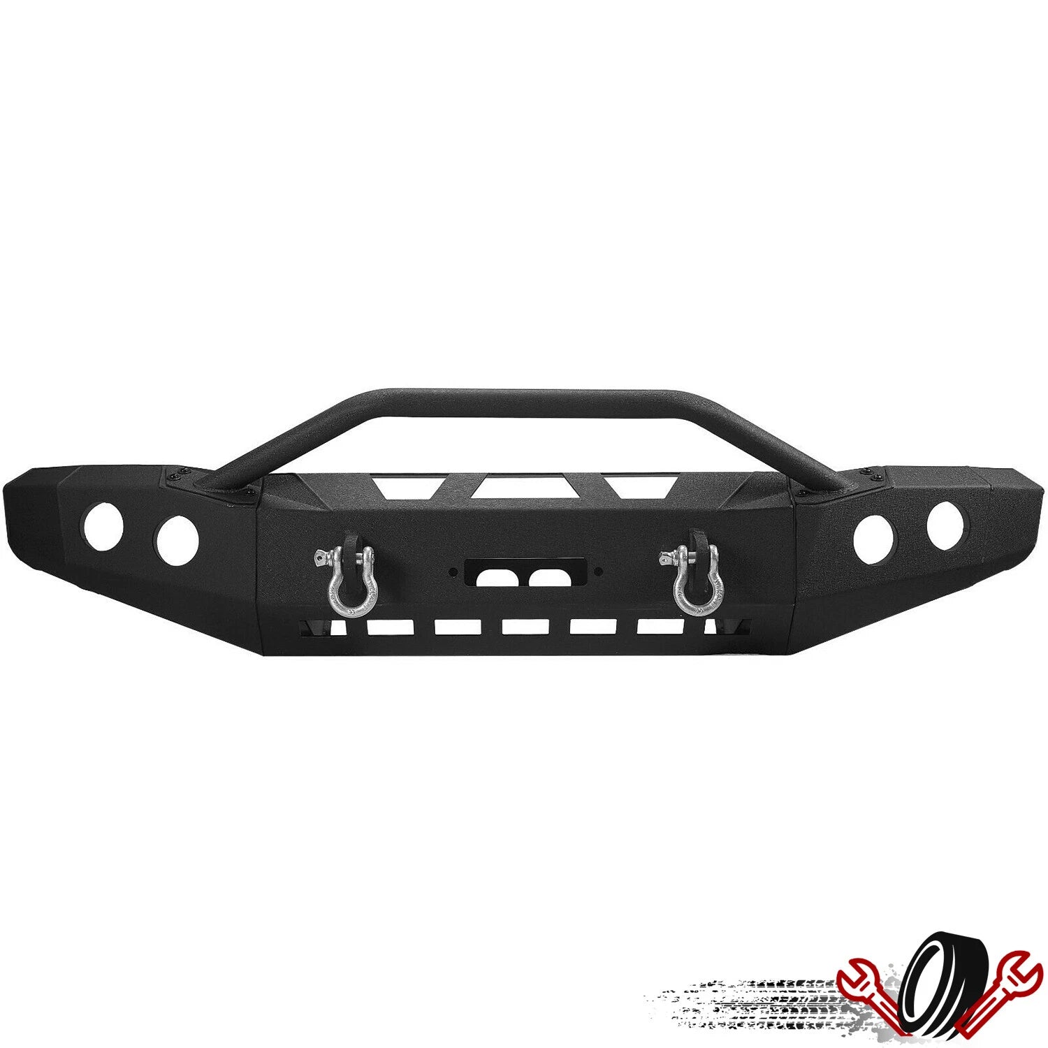 Off-Road Steel Front Bumper with Winch Plate & D-Rings for Toyota Tundra (2014–2021)