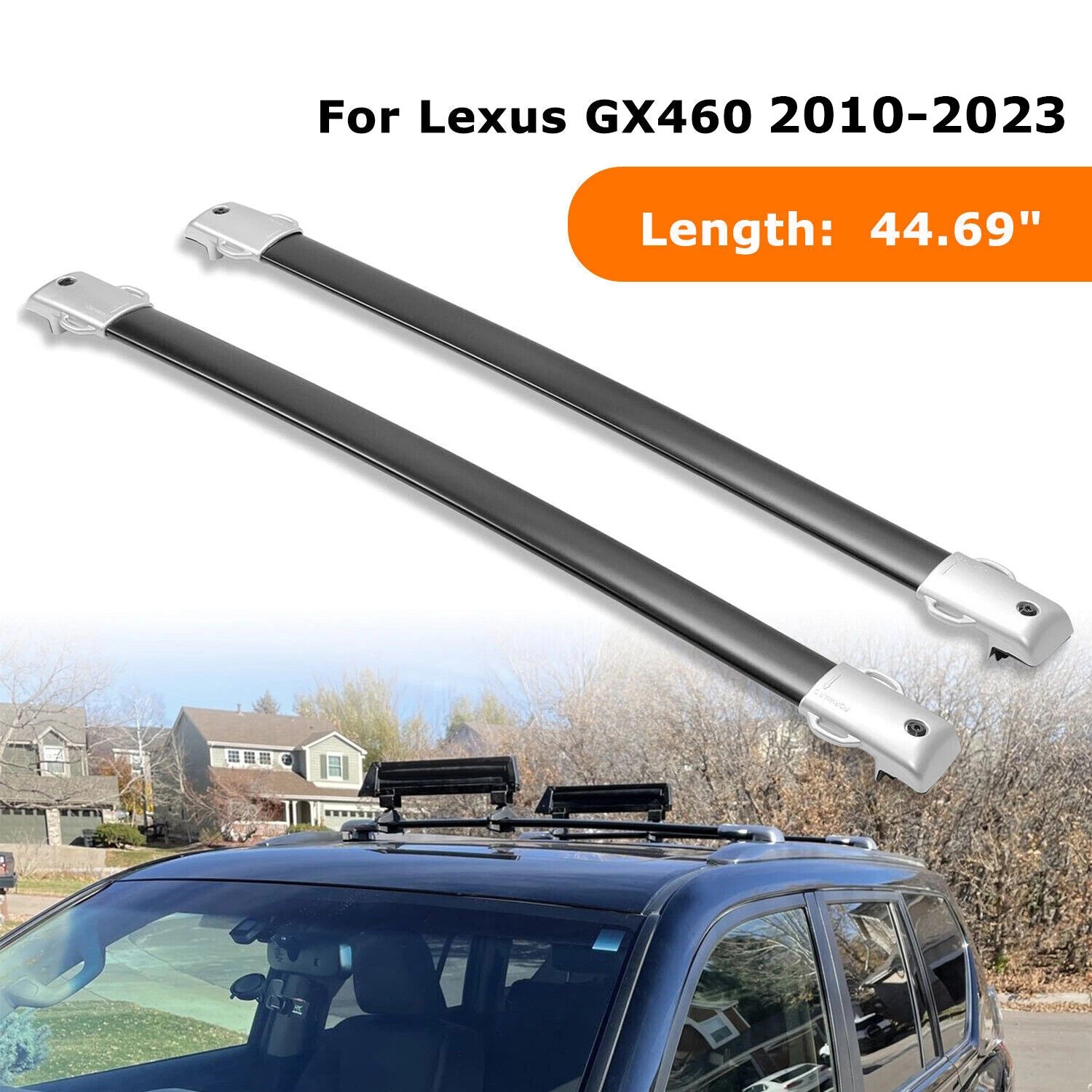 Roof Rack Cross Bar for Lexus GX460 (2010–2023) Black Cargo Carrier