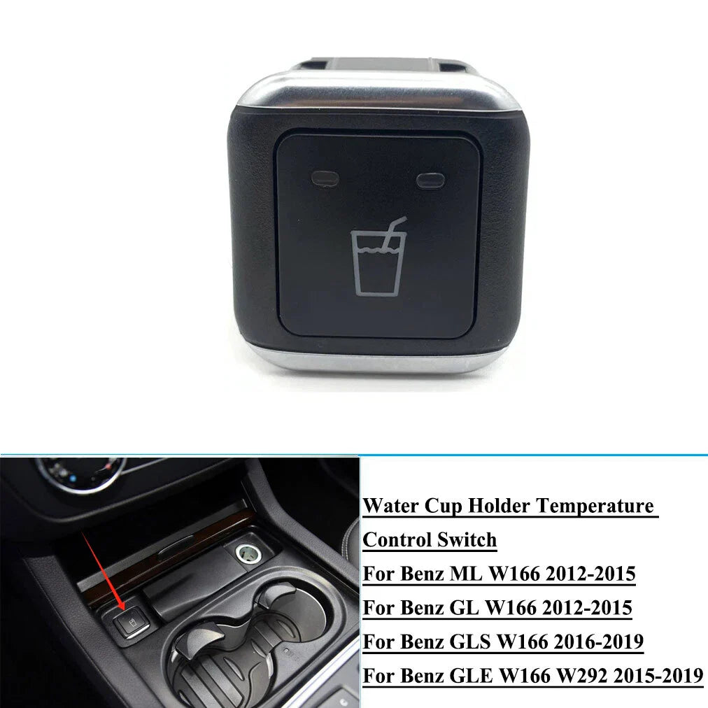 Water Cup Holder Temp Switch Button for Mercedes-Benz ML/GL/GLS/GLE (2012–2019)