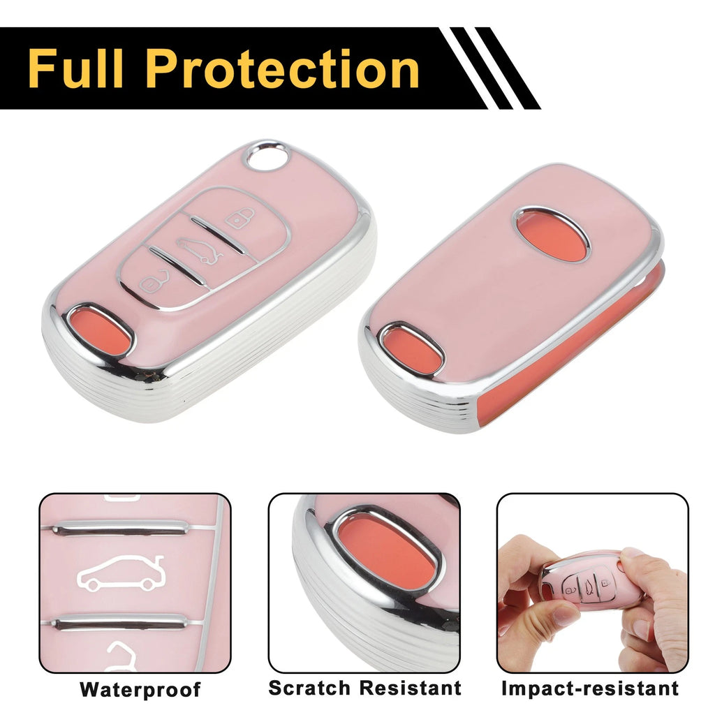 Car Key Case for Hyundai i10 i20 i30 i35 ix20 ix25 ix30 ix35 (3 Buttons)