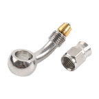 Set of 2 Stainless Steel 10.2mm AN-3 48 Degree Banjo Hose Ends for Motorcycle