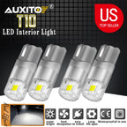 Set of 4 LED T10 6000K Interior and License Plate Light Bulbs for Cars