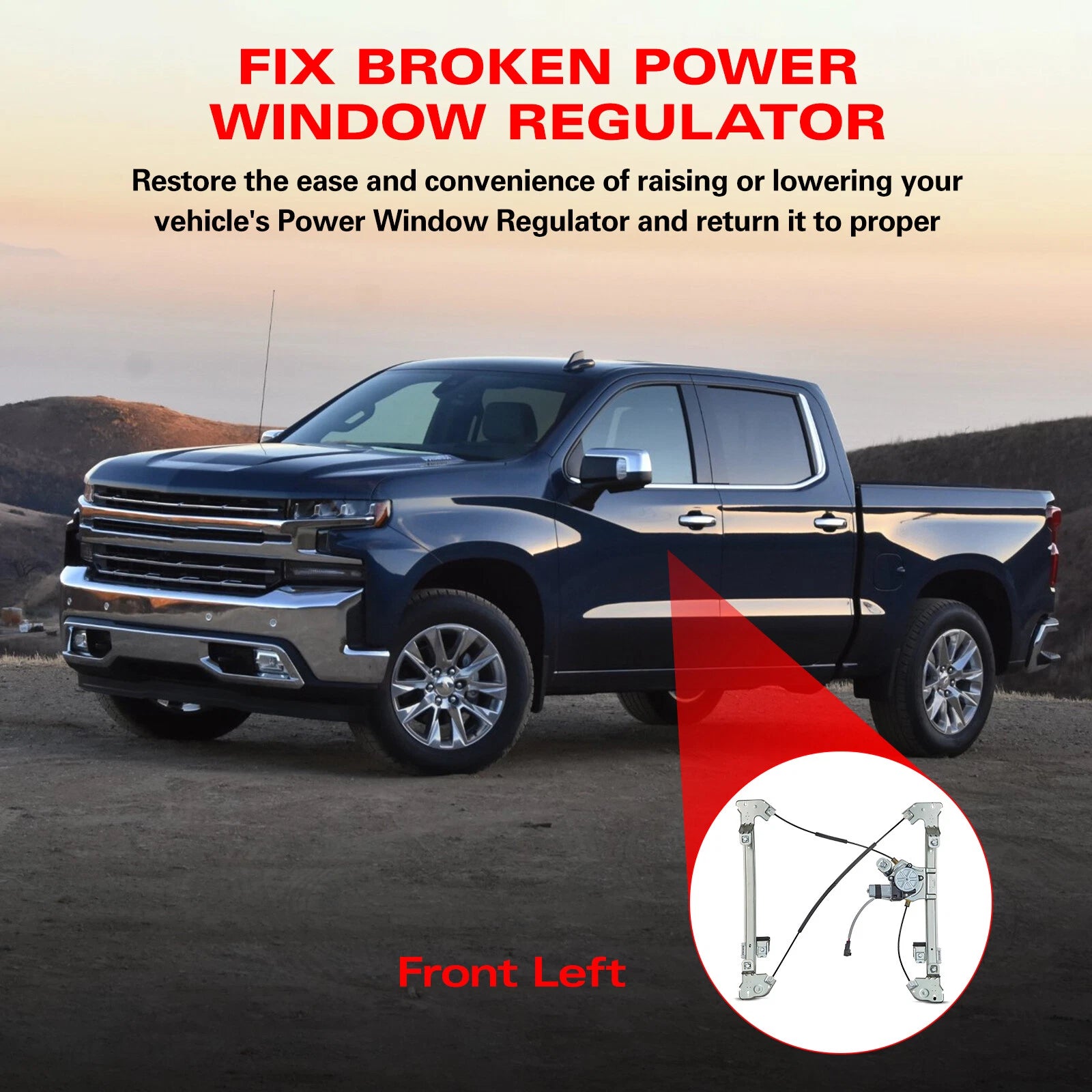 Power Window Regulator w/ Motor for Ford F-150 (2004–2008)