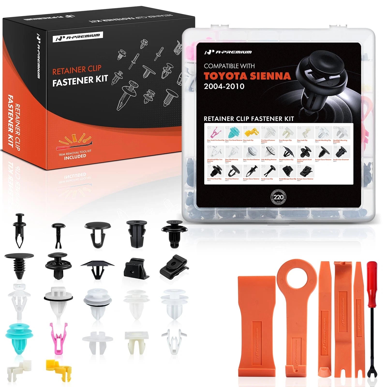 Bumper Retainer Trim Panel Clips Fastener Kit for Toyota Sienna (2020-2024)