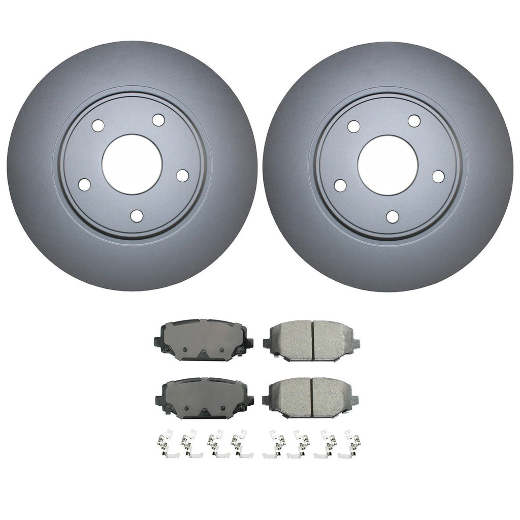 Rear Brake Kit 328mm Rotors & Akebono ProACT Pads for Chrysler Dodge Ram