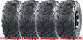 Set of 4 WANDA ATV Tires 22x9-10 & 22x11-10 for Kawasaki Mule (2005–2016)