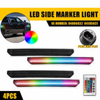 RGB LED Side Marker Reflector Lights for GMC Sierra 2500HD 3500HD (2020–2023)