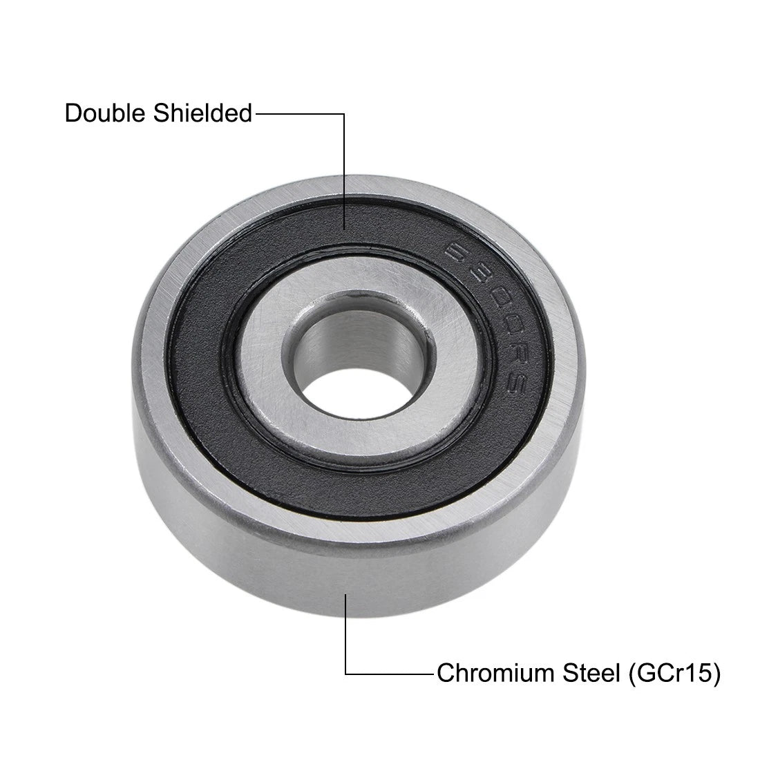 Set of 2 Deep Groove Ball Bearings 10x35x11mm Z2 6300-2RS Chrome Steel