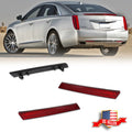 Pair of Red Lens Rear Bumper Reflector Lights for Cadillac XTS (2013–2017)